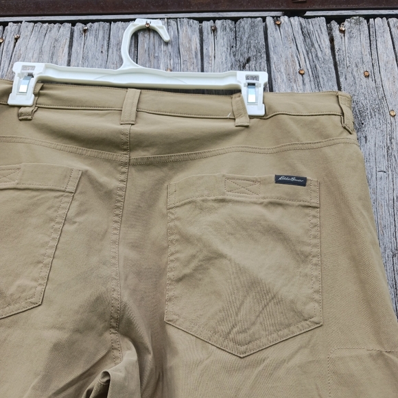 Eddie Bauer Convertible Pants Men Tech Travex Nylon Hiking Zip Off 40x34 Tan - Picture 3 of 6